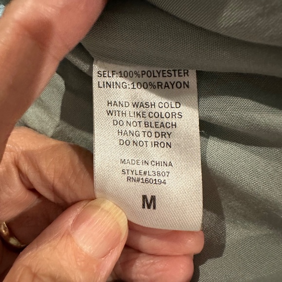 By Together Green Leopard Print Chiffon Ruffled Dress NWOT - Picture 12 of 12